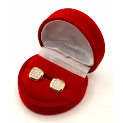 Złote kolczyki z Cyrkoniami PR.585 W:1,97gr InterSKLEP