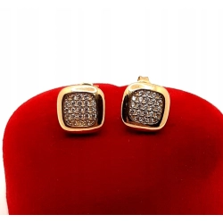 Złote kolczyki z Cyrkoniami PR.585 W:1,97gr InterSKLEP