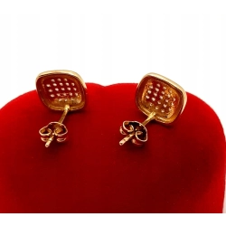 Złote kolczyki z Cyrkoniami PR.585 W:1,97gr InterSKLEP