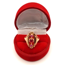 Złoty pierścionek z Rubinkami PR.585 W:3,56gr R.12 InterSKLEP