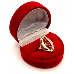 Złoty pierścionek z Rubinkami PR.585 W:3,56gr R.12 InterSKLEP