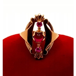 Złoty pierścionek z Rubinkami PR.585 W:3,56gr R.12 InterSKLEP