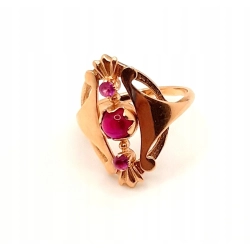 Złoty pierścionek z Rubinkami PR.585 W:3,56gr R.12 InterSKLEP