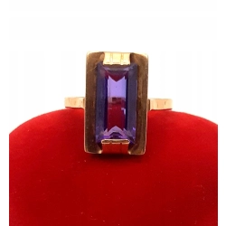 zZłoty pierścionek z Ametystem PR.585 W:4,18gr R.17 InterSKLEP