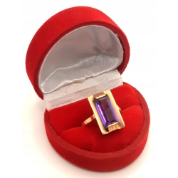 zZłoty pierścionek z Ametystem PR.585 W:4,18gr R.17 InterSKLEP