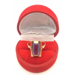 zZłoty pierścionek z Ametystem PR.585 W:4,18gr R.17 InterSKLEP