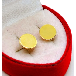 Złote kolczyki okrągłe gładkie sztyft Pr.585 W:1,02gr NOWE InterSKLEP