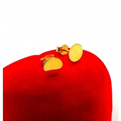 Złote kolczyki okrągłe gładkie sztyft Pr.585 W:1,02gr NOWE InterSKLEP