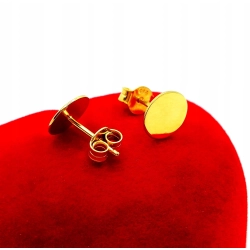 Złote kolczyki okrągłe gładkie sztyft Pr.585 W:1,02gr NOWE InterSKLEP