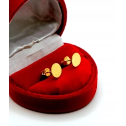 Złote kolczyki okrągłe gładkie sztyft Pr.585 W:1,02gr NOWE InterSKLEP