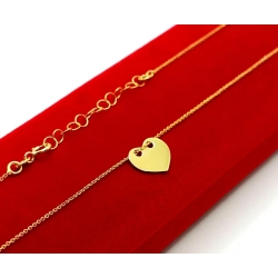 Złoty łańcuszek celebrytka Serce Pr.585 W:1,07gr NOWY InterSKLEP