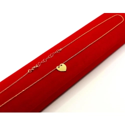 Złoty łańcuszek celebrytka Serce Pr.585 W:1,07gr NOWY InterSKLEP