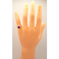 Złoty pierścionek z Ametystem PR.583 W:2,83gr R.9 InterSKLEP