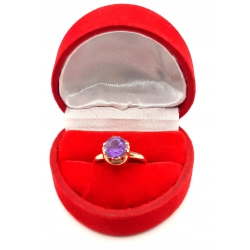 Złoty pierścionek z Ametystem PR.583 W:2,83gr R.9 InterSKLEP