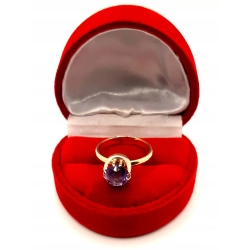 Złoty pierścionek z Ametystem PR.583 W:2,83gr R.9 InterSKLEP