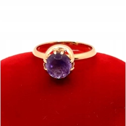 Złoty pierścionek z Ametystem PR.583 W:2,83gr R.9 InterSKLEP