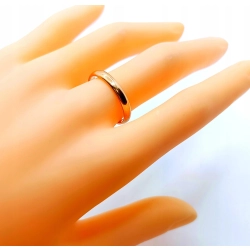 Złota obrączka 3mm Pr.585 W:2,61gr Roz.18 InterSKLEP