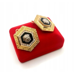 Złote kolczyki duże Pr.585 W:31,06gr Śred.3,8cm InterSKLEP