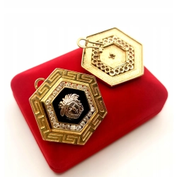 Złote kolczyki duże Pr.585 W:31,06gr Śred.3,8cm InterSKLEP