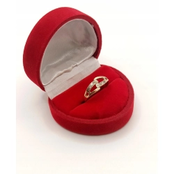 Złoty pierścionek z cyrkoniami pr.585 W:1,53gr Roz.11 InterSKLEP