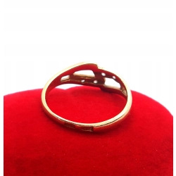 Złoty pierścionek z cyrkoniami pr.585 W:1,53gr Roz.11 InterSKLEP