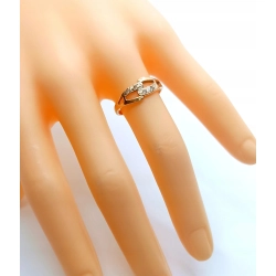 Złoty pierścionek z cyrkoniami pr.585 W:1,53gr Roz.11 InterSKLEP