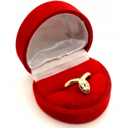 Złoty pierścionek z Cyrkoniami PR.585 W:1,83gr R.14 InterSKLEP