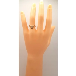 Złoty pierścionek Grecki wzór z cyrkonią PR.585 W:1,28gr R.11 InterSKLEP