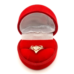 Złoty pierścionek Grecki wzór z cyrkonią PR.585 W:1,28gr R.11 InterSKLEP