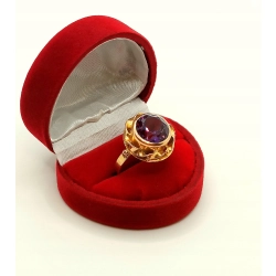 Złoty pierścionek z Ametystem Pr.750 W:6,95gr Roz.20 InterSKLEP