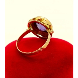 Złoty pierścionek z Ametystem Pr.750 W:6,95gr Roz.20 InterSKLEP