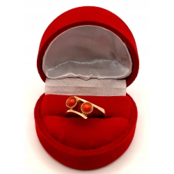 Złoty pierścionek z Koralami PR.585 W:3,48gr R.13 InterSKLEP