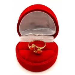 Złoty pierścionek z Koralami PR.585 W:3,48gr R.13 InterSKLEP