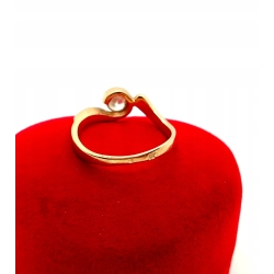 Złoty pierścionek z cyrkonią pr.585 W:2,36gr Roz.13 InterSKLEP