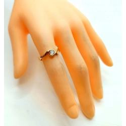 Złoty pierścionek z cyrkonią pr.585 W:2,36gr Roz.13 InterSKLEP