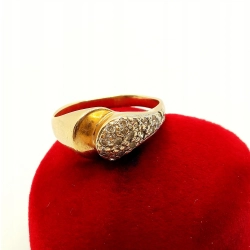 Złoty pierścionek z cyrkoniami Pr.585 W:3,28gr R.12 InterSKLEP