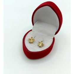 Złote kolczyki Liście konopii sztyft Pr.585 w: 1,43gr InterSKLEP