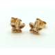 Złote kolczyki Liście konopii sztyft Pr.585 w: 1,43gr InterSKLEP