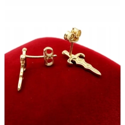 Złote kolczyki sztylety Sztyft Nowe Pr.585 W:1,70gr InterSKLEP
