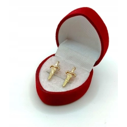 Złote kolczyki sztylety Sztyft Nowe Pr.585 W:1,70gr InterSKLEP