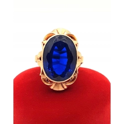 Złoty pierścionek landrynka niebieska PR.585 W:12,05gr R.15 InterSKLEP