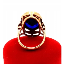 Złoty pierścionek landrynka niebieska PR.585 W:12,05gr R.15 InterSKLEP