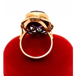 Złoty pierścionek z Ametystem PR.585 W:13,30gr R.17 InterSKLEP