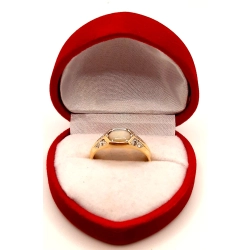 Złoty pierścionek z Opalem i cyrkoniami PR.585 W:2,74gr R.17 InterSKLEP