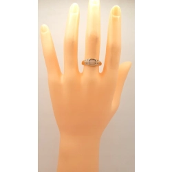 Złoty pierścionek z Opalem i cyrkoniami PR.585 W:2,74gr R.17 InterSKLEP