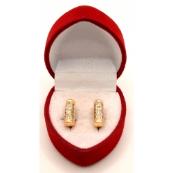 Złote kolczyki z Cyrkoniami PR.585 W:3,69gr InterSKLEP