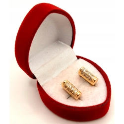 Złote kolczyki z Cyrkoniami PR.585 W:3,69gr InterSKLEP