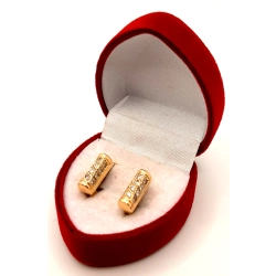 Złote kolczyki z Cyrkoniami PR.585 W:3,69gr InterSKLEP