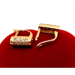 Złote kolczyki z Cyrkoniami PR.585 W:3,69gr InterSKLEP