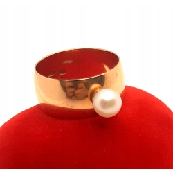 Złoty pierścionek z Perłą PR.585 W:7,80gr R.20 InterSKLEP